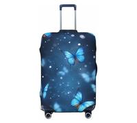 asbwuo Funda elástica Lavable para Maleta Blue Butterfly Dream, Protectora antiarañazos, con Cremallera Oculta, para Maletas de 18 a 32 Pulgadas (tamaño Mediano).