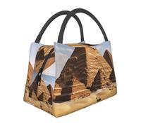 asbwuo Insulated Lunch Bag for Women Men Ancient Egypt Pyramid Lunch Box for Adult Reusable Lunch Tote Bag for Work Picnic Travel