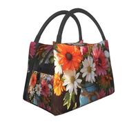 asbwuo Insulated Lunch Bag for Women Men Farm Fresh Flowers Spring Lunch Box for Adult Reusable Lunch Tote Bag for Work Picnic Travel
