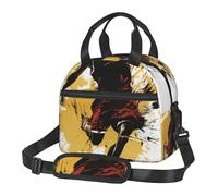 asbwuo Insulated Lunch Bag for Women Men Reusable Lunchbox Basketball Man Dribbling in the Air Portable Lunch Box for Adult Work Picnic