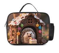 asbwuo Little Hedgehog in The Candy House Insulated Lunch Bag for Women/Men Reusable Lunch Box for Office Work Picnic Beach - Leakproof Cooler Fashion Tote Bag With Handle Freezable Lunchbox