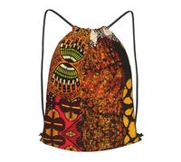 asbwuo Mixed African Graphic Print Outdoor Leisure Drawstring Backpack, Lightweight Waterproof Sports Bag For Men & Women - Gym, Yoga, Travel