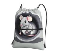 asbwuo Mochila deportiva con bolsillo y cremallera con estampado floral de Mouse in the Hole, ideal para viajes