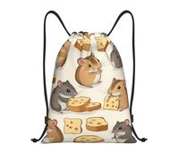 asbwuo Mochila ligera con cordón para hámster, con correas ajustables para el hombro, ideal para fitness, yoga, viajes, fútbol y voleibol.