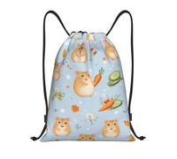 asbwuo Mochila ligera con cordón para hámster, con correas ajustables para el hombro, ideal para fitness, yoga, viajes, fútbol y voleibol.