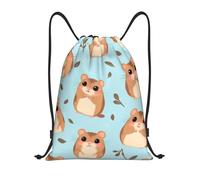 asbwuo Mochila ligera con cordón para hámster, con correas ajustables para el hombro, ideal para fitness, yoga, viajes, fútbol y voleibol.