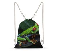 asbwuo Red Eyed Tree Frog Drawstring Backpack Sport Gym Bags Yoga Shopping Travel Casual Daypacks for Women Men