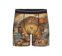 asbwuo Ropa Interior Deportiva extralarga para Hombre con Estampado de líder de pandilla Naval (Tallas S-4XL)