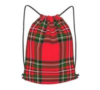 asbwuo Royal Stewart Tartan Outdoor Leisure Drawstring Backpack, Lightweight Waterproof Sports Bag For Men & Women - Gym, Yoga, Travel