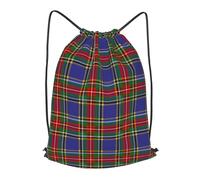 asbwuo Scottish Clan Macbeth Tartan Plaid Outdoor Leisure Drawstring Backpack, Lightweight Waterproof Sports Bag For Men & Women - Gym, Yoga, Travel