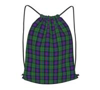 asbwuo Scottish Clan Rose Hunting Tartan Plaid Outdoor Leisure Drawstring Backpack, Lightweight Waterproof Sports Bag For Men & Women - Gym, Yoga, Travel