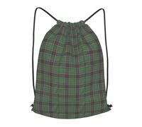 asbwuo Sinclair Clan Hunting Tartan Variant Plaid Outdoor Leisure Drawstring Backpack, Lightweight Waterproof Sports Bag For Men & Women - Gym, Yoga, Travel