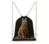 asbwuo Sit on The Board Drawstring Backpack Sport Gym Bags Yoga Shopping Travel Casual Daypacks for Women Men