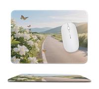 asbwuo Sous-Main de Bureau Gardenia imperméable Avec coutures Anti-effilochage et Dessous antidérapant en Caoutchouc, idéal pour Souris Sans Fil au Bureau et à la Maison.