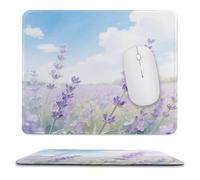 asbwuo Sous-Main de Bureau imperméable Lavande Avec coutures Anti-effilochage et Dessous antidérapant en Caoutchouc, idéal pour Souris Sans Fil au Bureau et à la Maison.