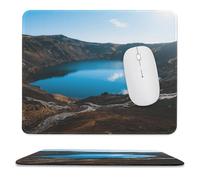 asbwuo Sous-Main imperméable Crater Lake Avec coutures Anti-effilochage et Dessous en Caoutchouc antidérapant, idéal pour Souris Sans Fil au Bureau et à la Maison.