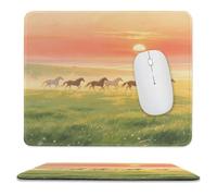 asbwuo Sous-Main imperméable Grassland at Dawn, Avec coutures Anti-effilochage et Dessous en Caoutchouc antidérapant, idéal pour Souris Sans Fil au Bureau et à la Maison.