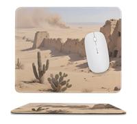 asbwuo Sous-Main imperméable Motif ruines du désert, Avec coutures Anti-effilochage et Dessous antidérapant en Caoutchouc, idéal pour Souris Sans Fil au Bureau et à la Maison.