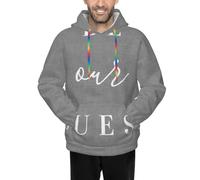 asbwuo Sudadera con Capucha rústica Gris Be Our Guest Farmhouse Bathroom para Hombre, Holgada, acogedora, novedosa, con Estampado 3D, Informal, con Bolsillos