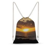 asbwuo Sunset Hawaii Beach Drawstring Backpack Sport Gym Bags Yoga Shopping Travel Casual Daypacks for Women Men