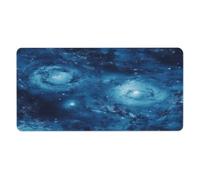asbwuo Tapis de Bureau Galaxie spatiale Bleue 30 x 60 cm Avec bords cousus, Grand Tapis de Souris Gaming antidérapant en Caoutchouc pour PC, ordinateur Portable et Bureau à Domicile.