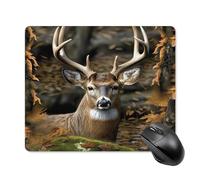 asbwuo Tapis de Souris carré imperméable à Motif cerf Camouflage, antidérapant, pour le jeu Sur Bureau, au Bureau et à la Maison