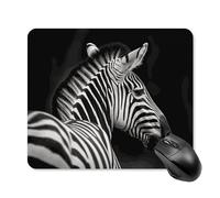 asbwuo Tapis de Souris carré imperméable à Motif zèbre Noir et Blanc, antidérapant, pour le jeu Sur Bureau, au Bureau et à la Maison