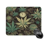 asbwuo Tapis de Souris carré imperméable A Puff in Time, imprimé romarin, antidérapant, pour le Bureau, Les Jeux et la Maison