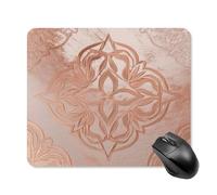 asbwuo Tapis de Souris carré imperméable Avec Impression or Rose, antidérapant, pour le jeu Sur Bureau, au Bureau et à la Maison