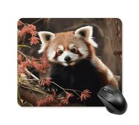 asbwuo Tapis de Souris carré imperméable Avec imprimé Pandas Roux, antidérapant, pour le Bureau, Les Jeux et la Maison.
