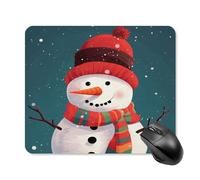 asbwuo Tapis de Souris carré imperméable Avec Motif Bonhomme de Neige de Noël, antidérapant, pour le Bureau, Les Jeux et la Maison.