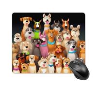 asbwuo Tapis de Souris carré imperméable Avec Motif Chiens, antidérapant, pour le jeu Sur Bureau, au Bureau et à la Maison