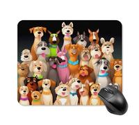 asbwuo Tapis de Souris carré imperméable Avec Motif Chiens, antidérapant, pour le jeu Sur Bureau, au Bureau et à la Maison