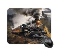 asbwuo Tapis de Souris carré imperméable Avec Motif de Train à vapeur, antidérapant, pour le jeu Sur Bureau, au Bureau et à la Maison