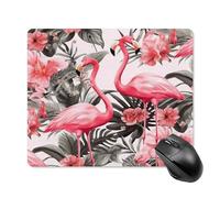 asbwuo Tapis de Souris carré imperméable Avec Motif d'oiseau Rose, antidérapant, idéal pour le jeu Sur Bureau, au Bureau et à la Maison.