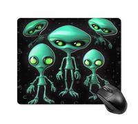 asbwuo Tapis de Souris carré imperméable Avec Motif Extraterrestre, antidérapant, idéal pour Les Jeux Sur Bureau, au Bureau et à la Maison.