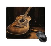 asbwuo Tapis de Souris carré imperméable Avec Motif Guitare Far West, antidérapant, idéal pour le jeu Sur Bureau, au Bureau et à la Maison.