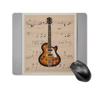 asbwuo Tapis de Souris carré imperméable Avec Motif Guitare Musicale, antidérapant, idéal pour le Bureau, Les Jeux et la Maison.