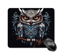 asbwuo Tapis de Souris carré imperméable Avec Motif hibou, antidérapant, pour le jeu Sur Bureau, au Bureau et à la Maison
