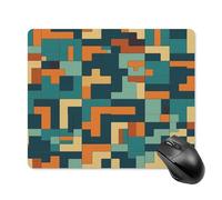 asbwuo Tapis de Souris carré imperméable Avec Motif imprimé Bleu et Orange, antidérapant, idéal pour le jeu Sur Bureau, au Bureau et à la Maison.