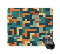 asbwuo Tapis de Souris carré imperméable Avec Motif imprimé Bleu et Orange, antidérapant, idéal pour le jeu Sur Bureau, au Bureau et à la Maison.