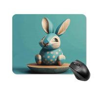 asbwuo Tapis de Souris carré imperméable Avec Motif Lapin en Bois, antidérapant, pour le Bureau, Les Jeux et la Maison.
