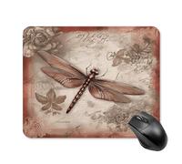 asbwuo Tapis de Souris carré imperméable Avec Motif libellule, antidérapant, pour le jeu Sur Bureau, au Bureau et à la Maison
