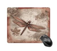 asbwuo Tapis de Souris carré imperméable Avec Motif libellule, antidérapant, pour le jeu Sur Bureau, au Bureau et à la Maison