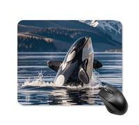 asbwuo Tapis de Souris carré imperméable Avec Motif orque, antidérapant, idéal pour le jeu Sur Bureau, au Bureau et à la Maison.