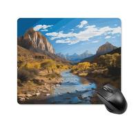 asbwuo Tapis de Souris carré imperméable Avec Motif paysage Naturel de Zion, antidérapant, idéal pour Les Jeux Sur Bureau, au Bureau et à la Maison.