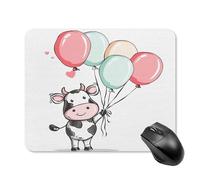 asbwuo Tapis de Souris carré imperméable Avec Motifs de Ballons et de Vaches, antidérapant, pour le jeu Sur Bureau, au Bureau et à la Maison
