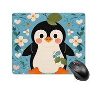 asbwuo Tapis de Souris carré imperméable Avec un Adorable Motif de pingouin, antidérapant, idéal pour le jeu Sur Bureau, au Bureau et à la Maison.