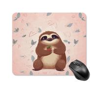 asbwuo Tapis de Souris carré imperméable Avec un Adorable Motif paresseux, antidérapant, idéal pour Les Jeux Sur Bureau, au Bureau et à la Maison.