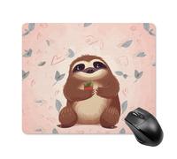 asbwuo Tapis de Souris carré imperméable Avec un Adorable Motif paresseux, antidérapant, idéal pour Les Jeux Sur Bureau, au Bureau et à la Maison.